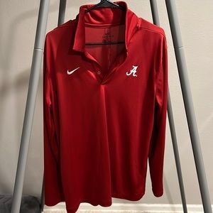 Nike golf dri fit Alabama crimson tide long sleeve polo